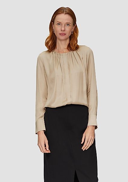 s.Oliver BLACK LABEL Langarmbluse Satinbluse mit günstig online kaufen