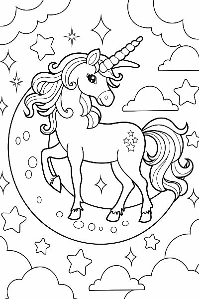 queence Wandsticker "Einhorn am Himmel", (1 St.), DIY-Wandsticker zum Bemal günstig online kaufen
