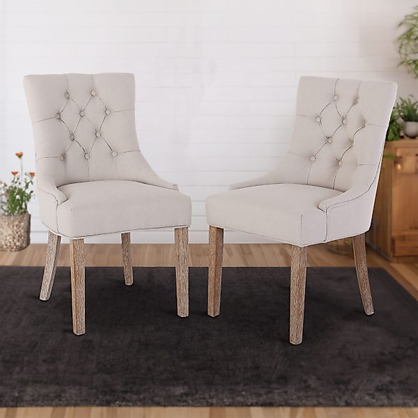 Raburg Esszimmerstuhl Polsterstuhl mit Chesterfield-Design, Beine günstig online kaufen