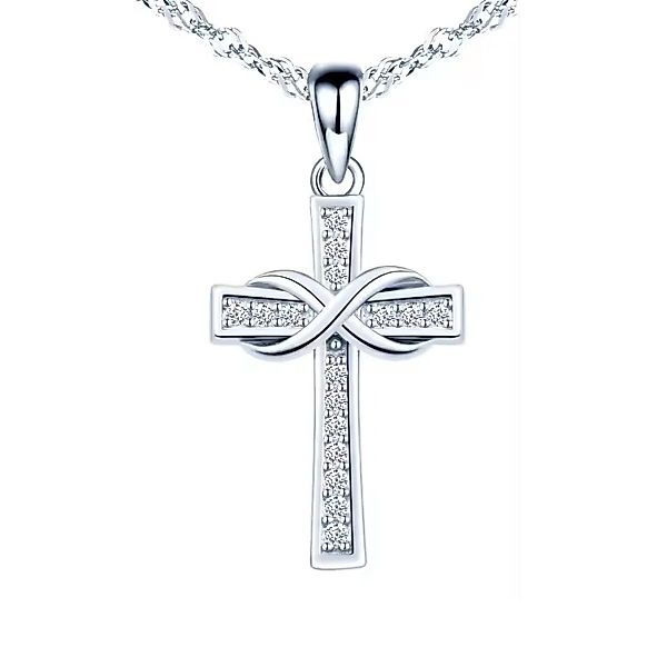 ELLAWIL Silberkette Kreuzkette mit Kreuz Anhänger günstig online kaufen