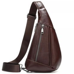 YUBRO-STUDIO Messenger Bag Herren Leder Brusttasche günstig online kaufen