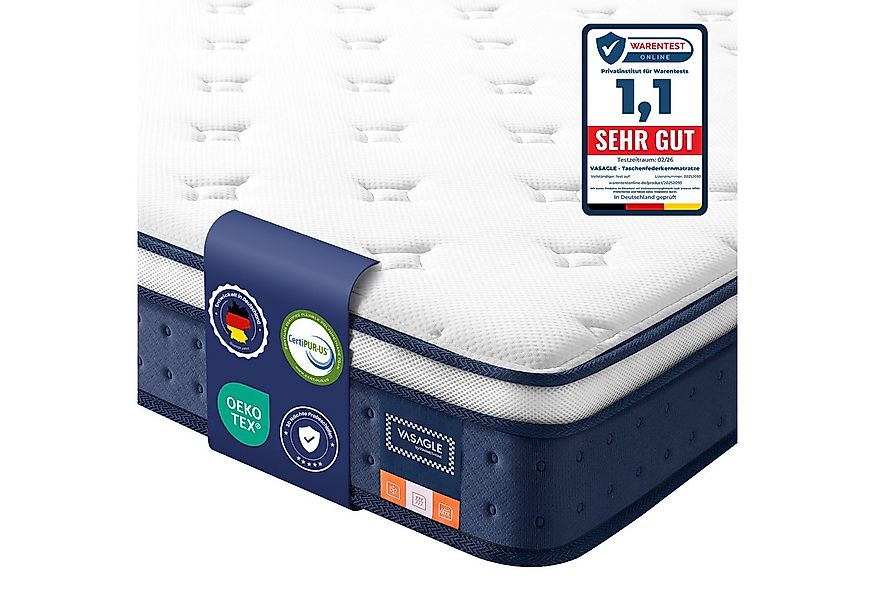 Taschenfederkernmatratze Federkernmatratze, VASAGLE, 20 cm hoch, Matratzen günstig online kaufen