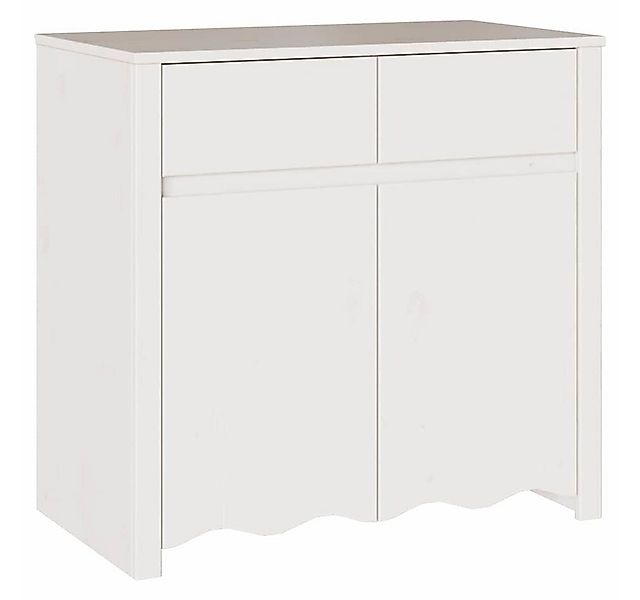 vidaXL Sideboard Sideboard Drammen Weiß 79 x 43 x 75,5 cm Massivholz Kiefer günstig online kaufen