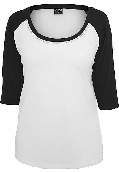URBAN CLASSICS Kurzarmshirt "Urban Classics Damen Ladies 3/4 Contrast Ragla günstig online kaufen