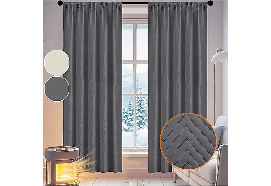 Sunicol Gardine 100% Blickdicht Wärmeisolierend Dicke Winter Wärme Vorhang günstig online kaufen