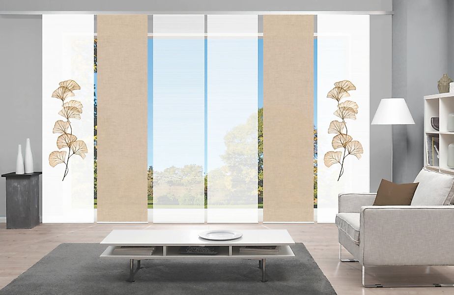 Vision S Schiebegardine "BERTO 6er SET" Paneelwagen 6 Stk. tlg. Schiebevorh günstig online kaufen