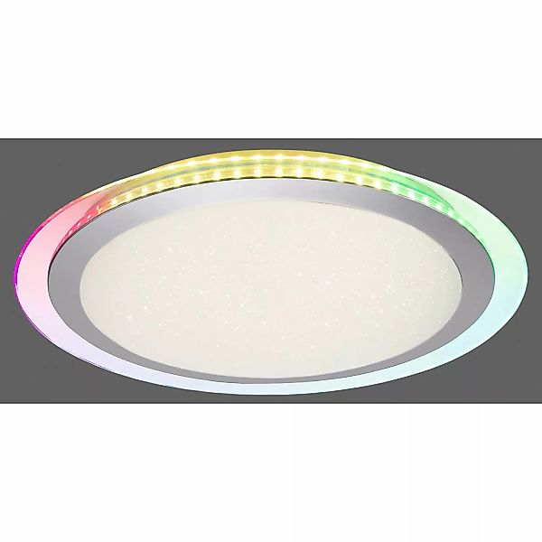 Just Light. LED-Deckenleuchte Cyba Silber CCT  & RGB Ø 45 cm günstig online kaufen