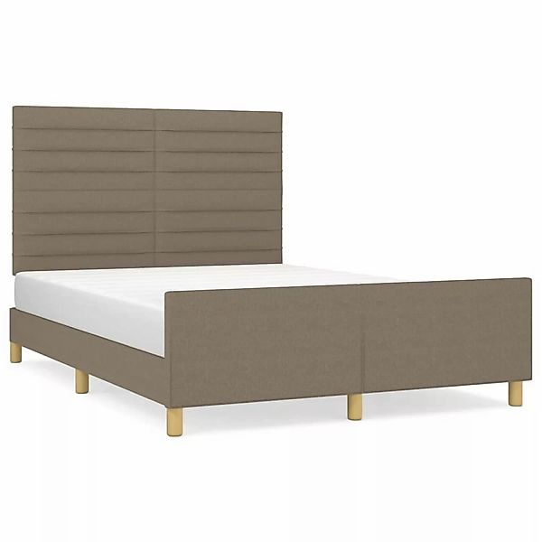 vidaXL Bettgestell mit Kopfteil Taupe 140x190 cm Stoff Modell 41368100 günstig online kaufen
