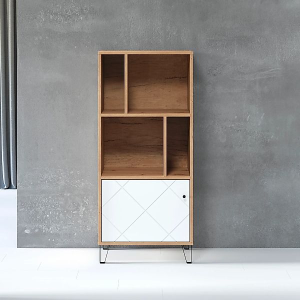 PLACES OF STYLE Stauraumregal "Tarragona" 1 Stk. tlg. Regal mit 1 Tür & 4 o günstig online kaufen