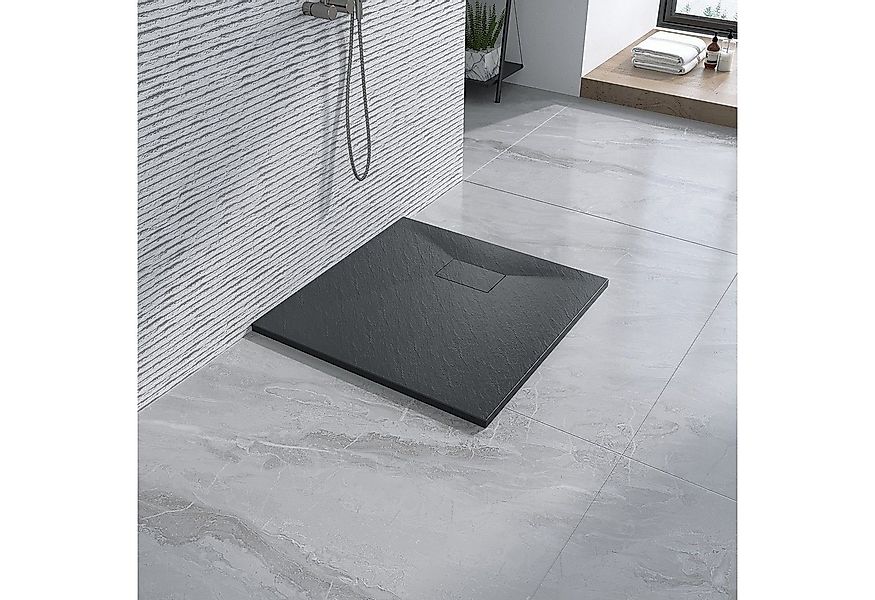 AQUALAVOS Duschwanne Duschwanne Schieferoptik Rutschfeste Struktur 90x90cm günstig online kaufen