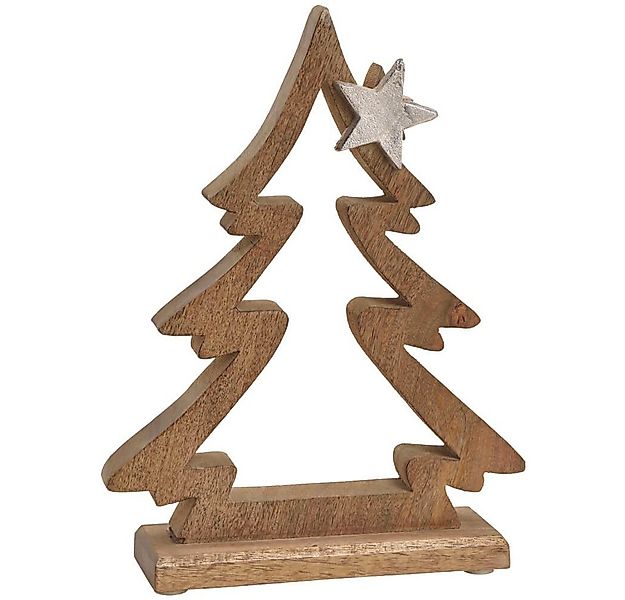 matches21 HOME & HOBBY Dekofigur Weihnachtsdeko Baum Holz Figur 2 Größen (1 günstig online kaufen