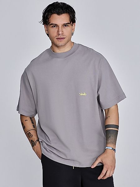 Siksilk Kurzarmhemd SikSilk Herren Grau Neon günstig online kaufen