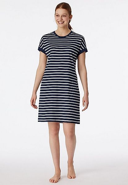 Schiesser Nachthemd Casual Essentials mit garngefärbten Streifen und sportl günstig online kaufen