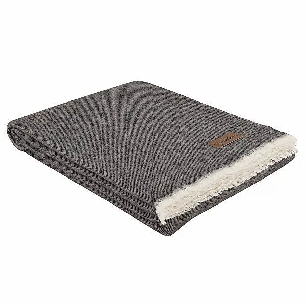 Eskimo Wohndecke Venezia piombo melange 100% Merinowolle 130x180 günstig online kaufen