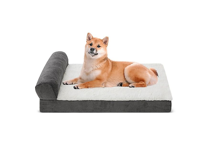YOLEO Tierbett Hundebett mit abnehmbarem Stoffbezug und waschbar, Grau günstig online kaufen