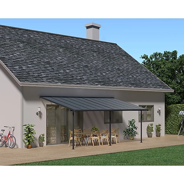 Canopia Terrassenüberdachung Capri 610 cm x 300 cm Anthrazit Grau günstig online kaufen