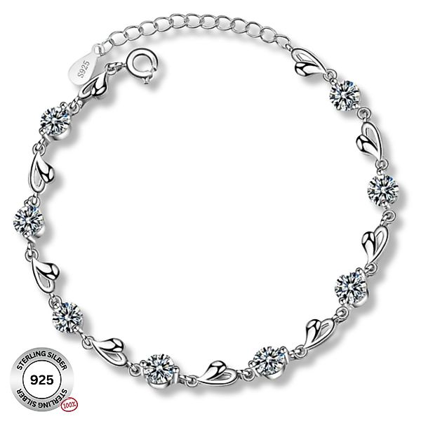 Felino Silberarmband Armband Herz Herzen Diamanten günstig online kaufen