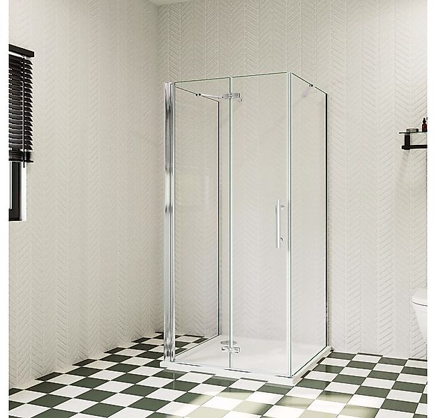 duschspa Komplettdusche U-Form Duschkabine Falttür Duschtür Scharniertür ES günstig online kaufen