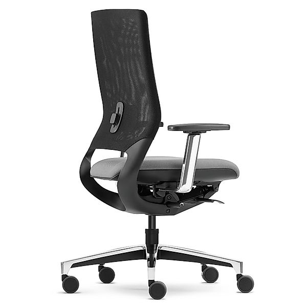 Klöber MERA 84 (mer84) Bürostuhl mit Netzrücken schwarz - Fußkreuz Alu-poli günstig online kaufen
