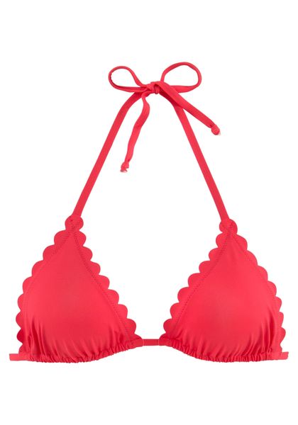 LASCANA Triangel-Bikini-Top Scallop, mit gelaserter Wellenkannte günstig online kaufen