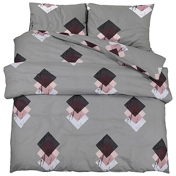vidaXL Bettwäsche-Set Grau 135x200 cm Baumwolle 136469 günstig online kaufen