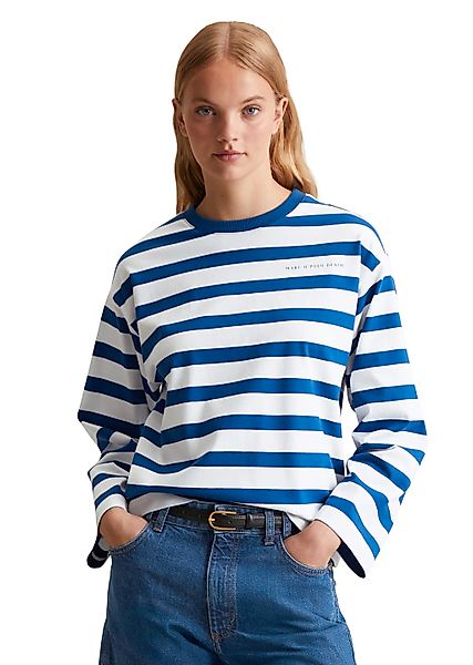 Marc OPolo DENIM Langarmshirt, geringelt, oversized, Bio-Baumwolle günstig online kaufen