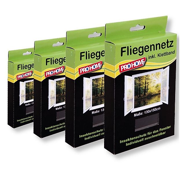 Pro Home Insektenschutz-Fensterrahmen Premium, (4-St), Fliegennetz Mückenne günstig online kaufen