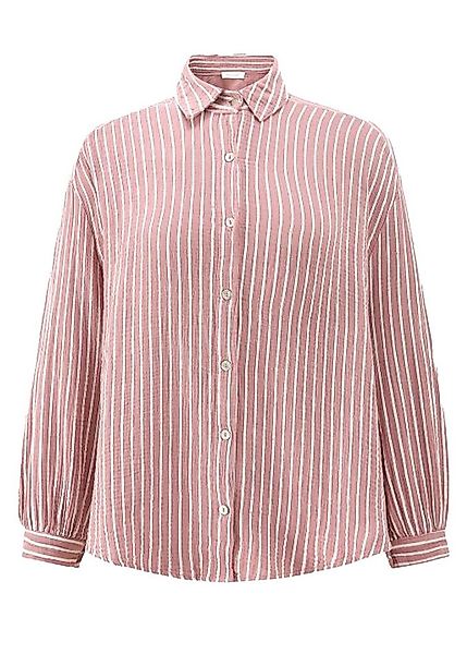 SASSYCLASSY Longbluse Oversize Musselin Bluse Damen Langarm Elegant Hemdblu günstig online kaufen