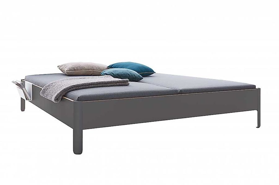 NAIT Doppelbett 160 x 220cm Anthrazit ohne Kopfteil günstig online kaufen