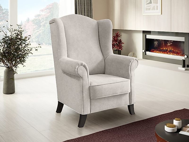 Beautysofa Ohrensessel LEONARDO Sessel Wohnzimmersessel, Fernsehsessel günstig online kaufen