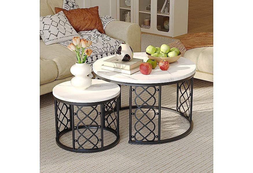 HAUSS SPOLE Couchtisch 2er-Satztisch Wohnzimmertisch Sofatisch mit herzförm günstig online kaufen