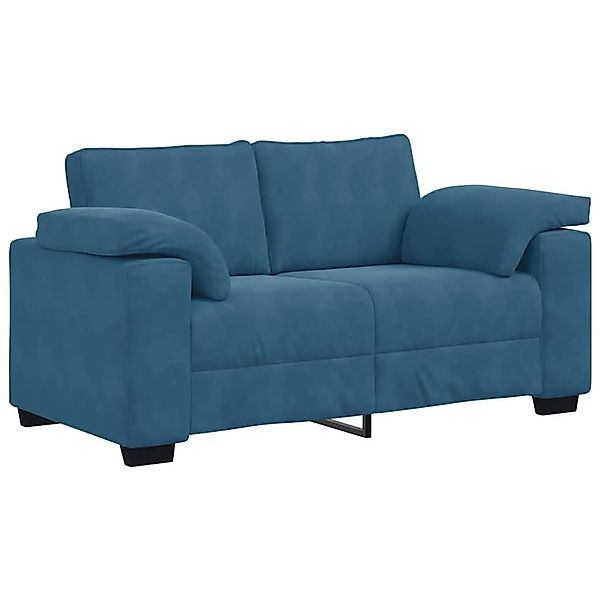 vidaXL Zweisitzer-Sofa Blau 120 cm Samt 4105266 günstig online kaufen