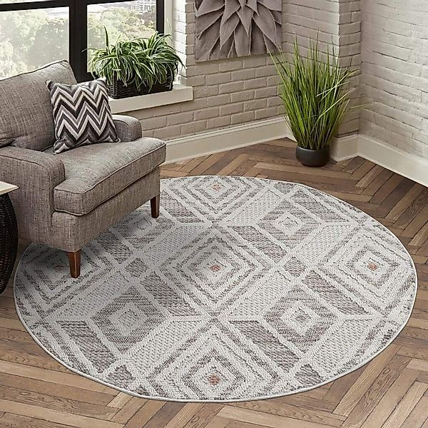 Carpet City Teppich LINDO 8875, rund, günstig online kaufen
