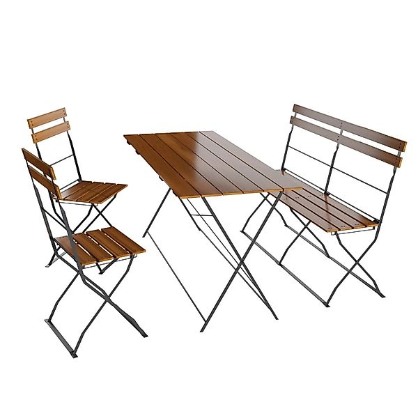 Lex Biergarten Set Sitzgruppe Biergartenmöbel Garten Bank Stuhl Tisch 120x7 günstig online kaufen