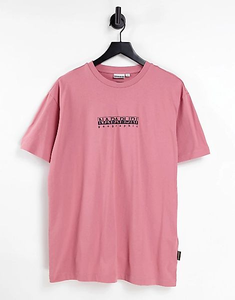 Napapijri – Kastenförmiges T-Shirt in Rosa günstig online kaufen