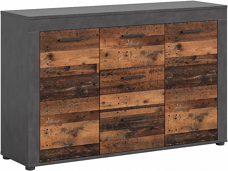 Home affaire Sideboard "Aosta, Breite 125 cm, in verschiedenen Farbausführu günstig online kaufen