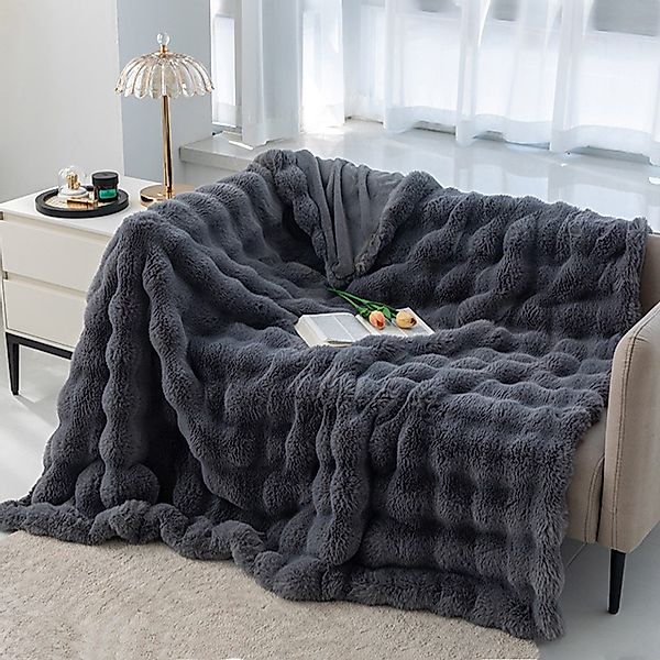 Wohndecke Bubble Decke Kuscheldecke Flauschig Warme günstig online kaufen