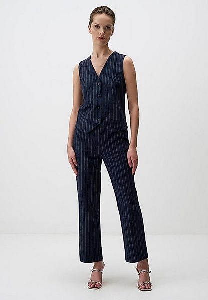 Jimmy Key Strickhose Gestreifte Leinenhose mit hoher Taille und Taschen günstig online kaufen