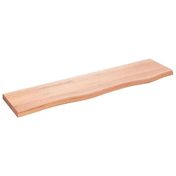 vidaXL Wandregal Hellbraun 80x20x2 cm Massivholz Eiche Behandelt 363659 günstig online kaufen