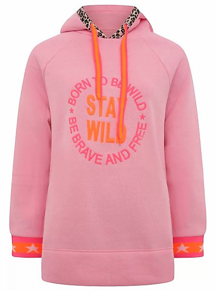 Zwillingsherz Sweatshirt, mit neonfarbenem Aufstick und Leo-Detail an der K günstig online kaufen