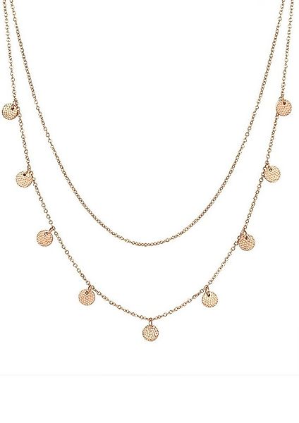 Hey Happiness Edelstahlkette Layer mit Plättchen, wasserfest, Mehrreihige D günstig online kaufen