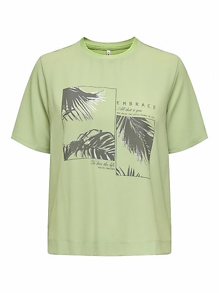 ONLY Kurzarmshirt "ONLNEWFLORA S/S ART O-NECK TOP BOX JRS" günstig online kaufen