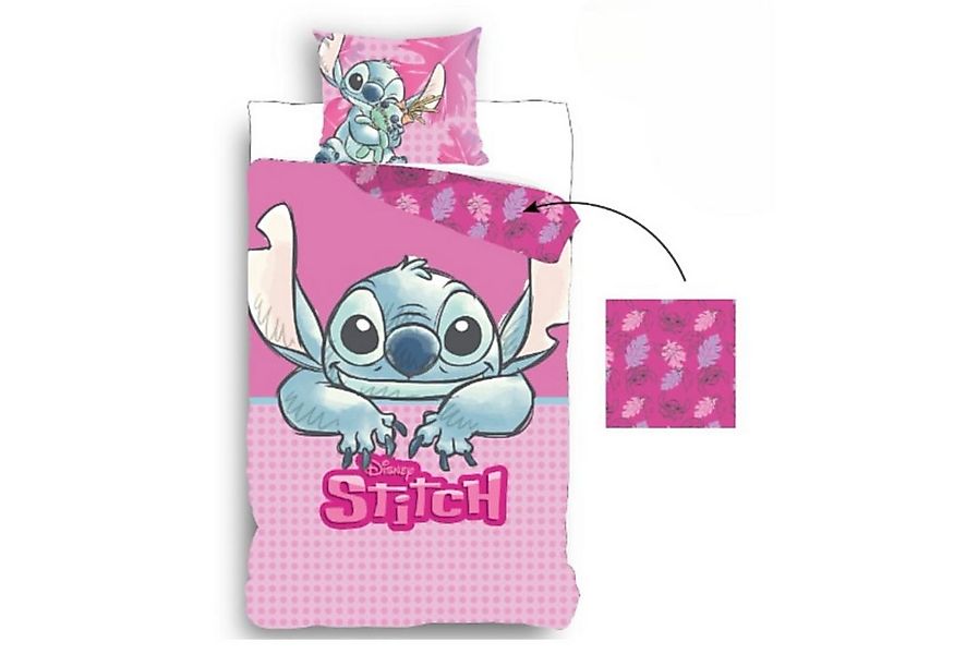 Lilo & Stitch Kinderbettwäsche Wendebettwäsche - pink, Kissen- und Deckenbe günstig online kaufen