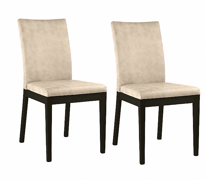 Home affaire 4-Fußstuhl "Dendres", (Set), 2 St., Microfaser, Sitz und Rueck günstig online kaufen