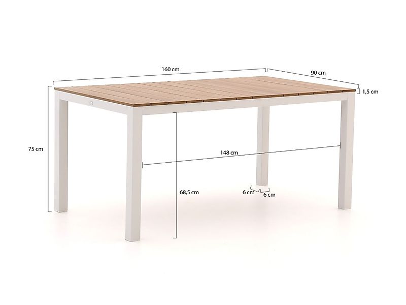 Bellagio Fidenza Gartentisch 160x90x75 cm günstig online kaufen