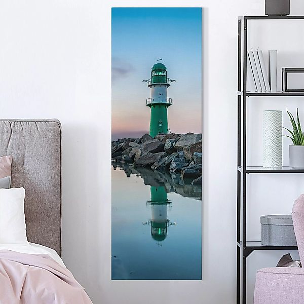 Leinwandbild Sunset at the Lighthouse günstig online kaufen