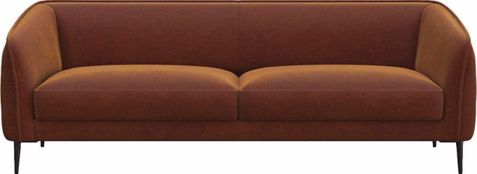 FLEXLUX 3-Sitzer »Belle Designsofa, Couch, bequem durch Kaltschaum im Sitz« günstig online kaufen