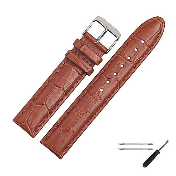 MARBURGER Uhrenarmband 20mm Leder Alligator Prägung günstig online kaufen
