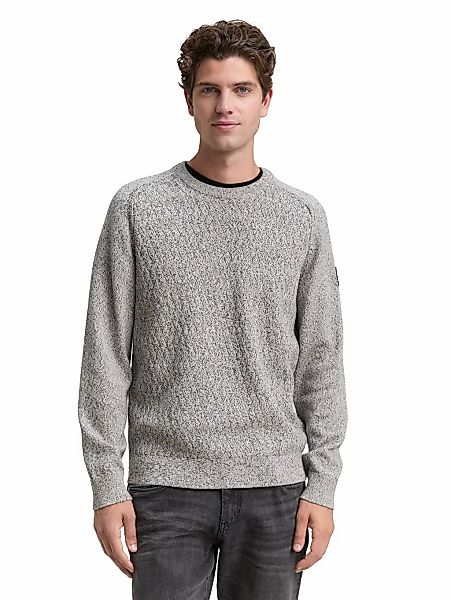 TOM TAILOR Strickpullover, mit Logo Stickerei am Arm günstig online kaufen