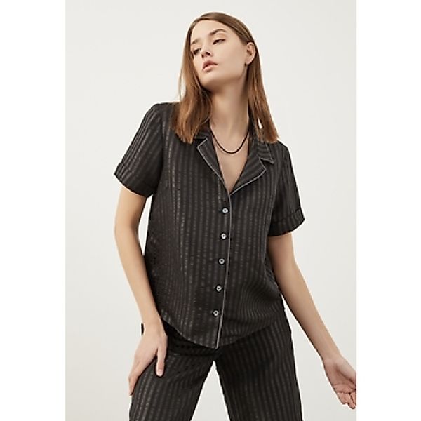 Just Like You  Blusen Schwarzes, kurzärmliges Oversize-Hemd günstig online kaufen